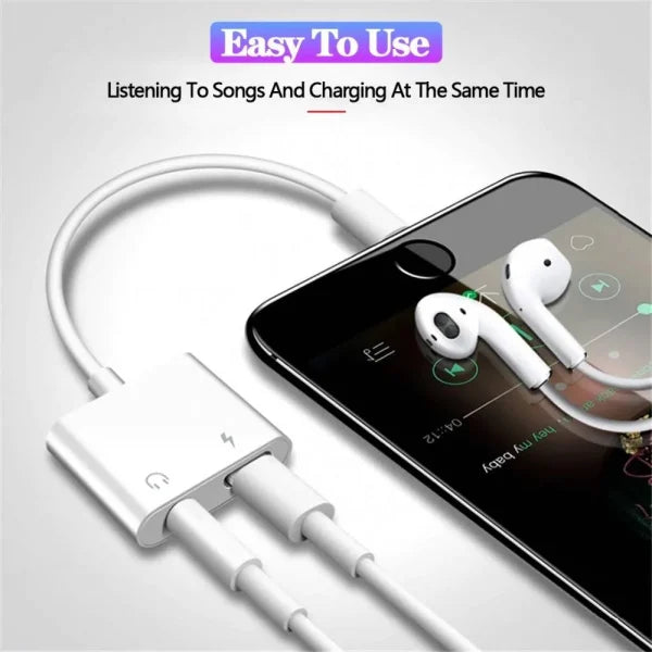 2-in-1 Dual Lightning Headphone Adapter Cable