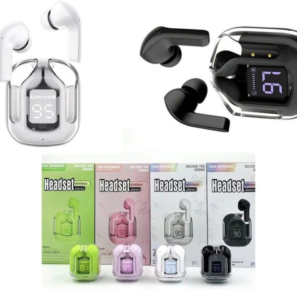 Air 31 Bluetooth Earbuds Wireless Crystal Transparent