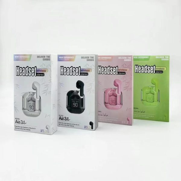 Air 31 Bluetooth Earbuds Wireless Crystal Transparent