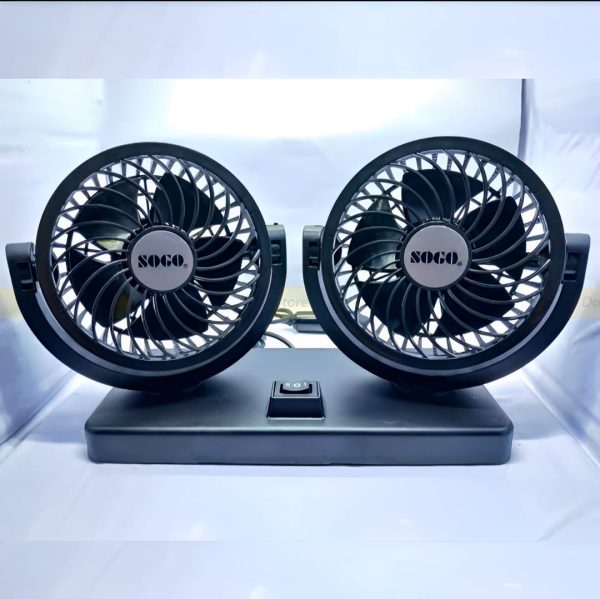 Car Cooling Fan With Dual Head