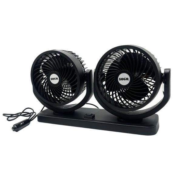 Car Cooling Fan With Dual Head