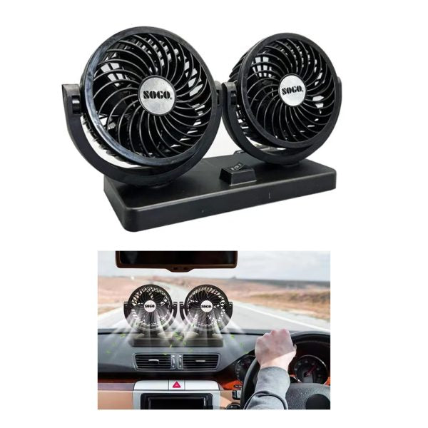 Car Cooling Fan With Dual Head