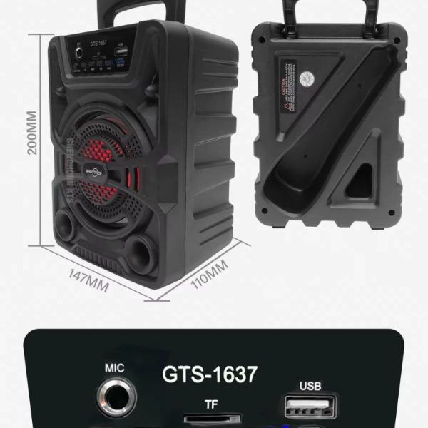 Gts 1637 Portable Bluetooth Wireless Speaker