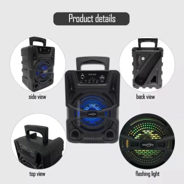 Gts 1637 Portable Bluetooth Wireless Speaker