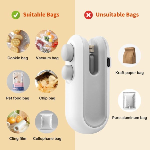 2-in-1 USB Rechargeable Mini Bag Sealer & Cutter