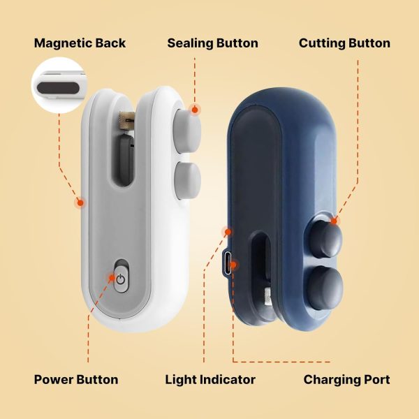 2-in-1 USB Rechargeable Mini Bag Sealer & Cutter