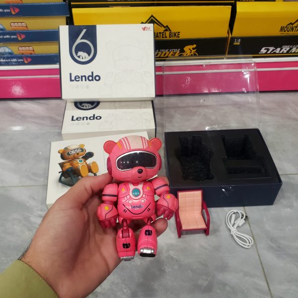 Lendo Robot Toys Multifunction Desktop Clock Cute Litter Bear