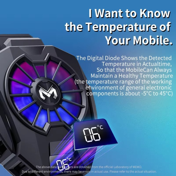 Memo Dl05 Portable Semiconductor Phone Cooler Fan