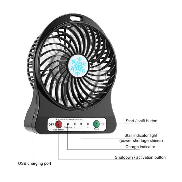 Portable Mini Usb Fan Rechargeable