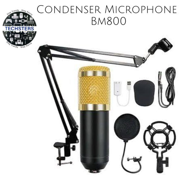 Professional Condenser Microphone – Podcast Mic Set Condenser Microphone