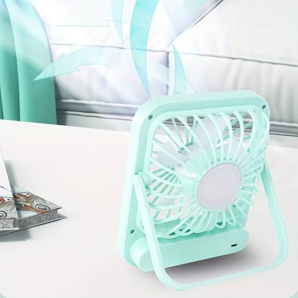 Quite Hanging Desk Fan, Mini Usb Rechargeable Fan