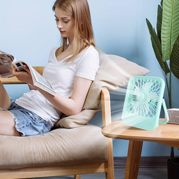 Quite Hanging Desk Fan, Mini Usb Rechargeable Fan