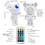 Astronaut Galaxy Projector Lamp Starry Star Bluetooth Speaker