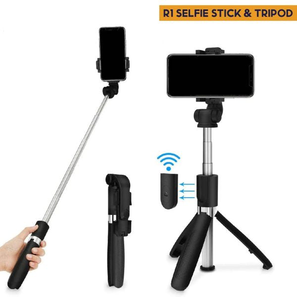 Selfie Stick With Light And Tripod R1s