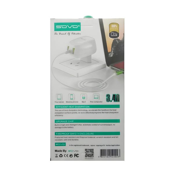 Sovo Sg-75 3.4-amp Type-c Cable Fast Charger