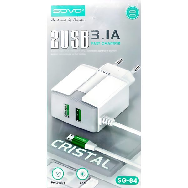Sovo Sg-84 3.1-amp Type-c Cable Fast Charger