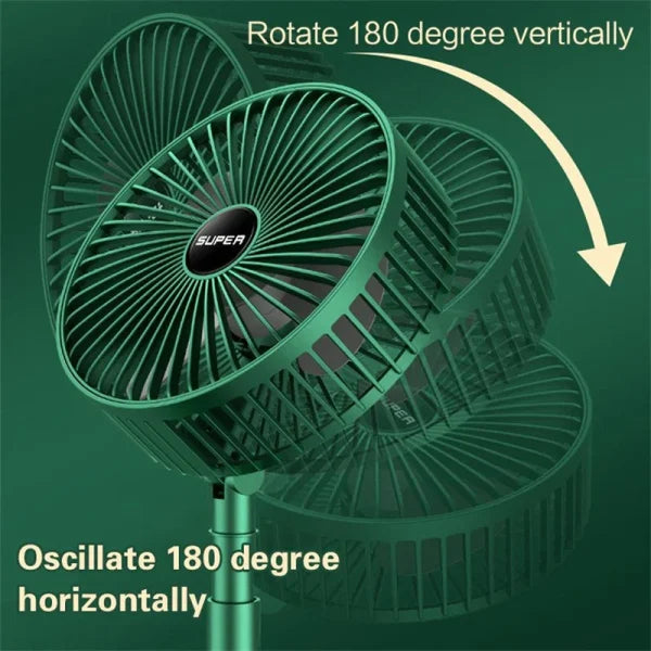 Telescopic Folding Fan Summer Silent Desktop Retractable Fan