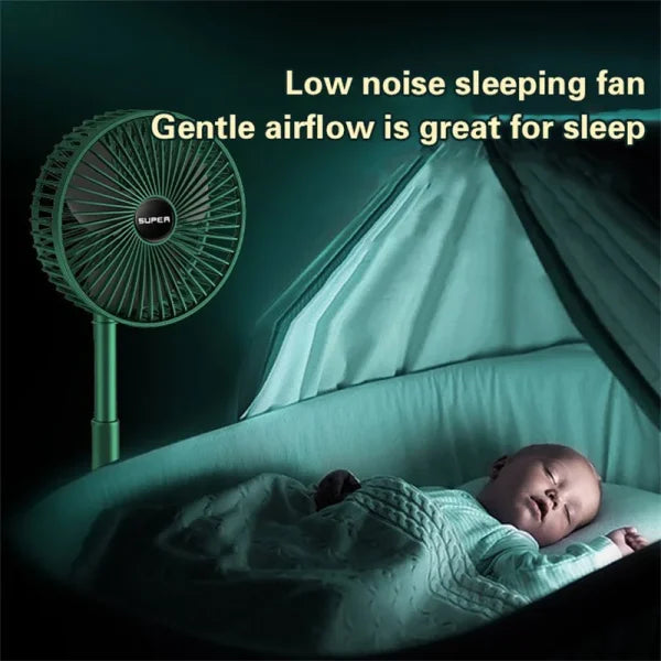Telescopic Folding Fan Summer Silent Desktop Retractable Fan