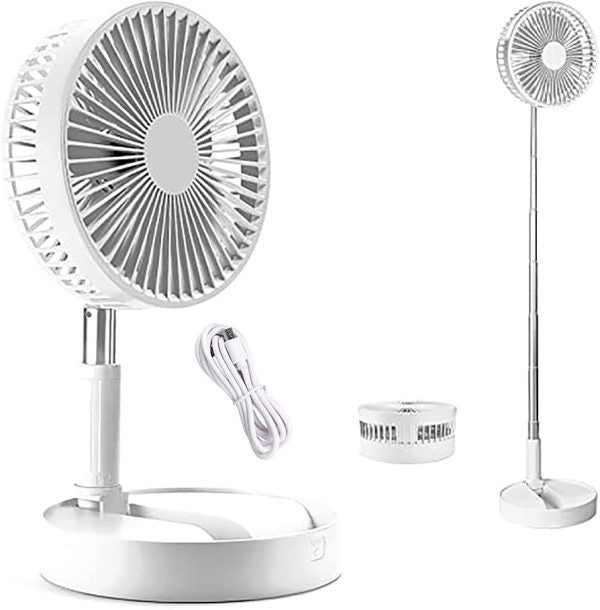 Telescopic Folding Fan Summer Silent Desktop Retractable Fan