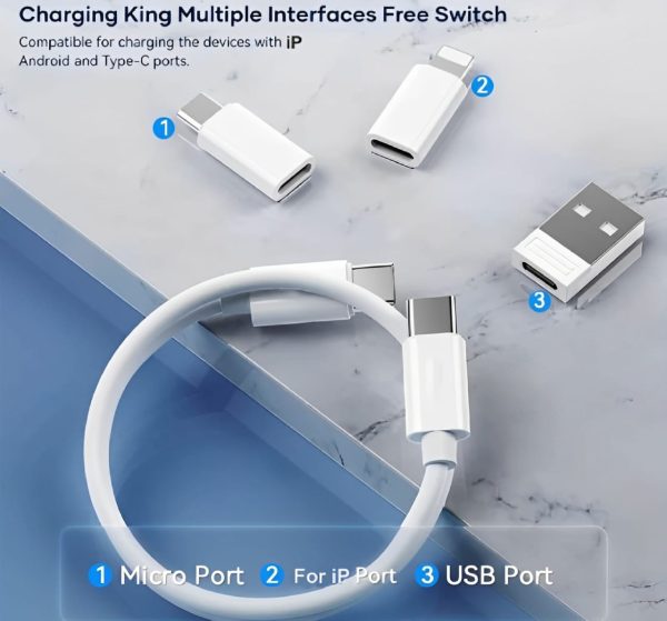 (5 In 1) Data Cable Set 60w Fast Charging