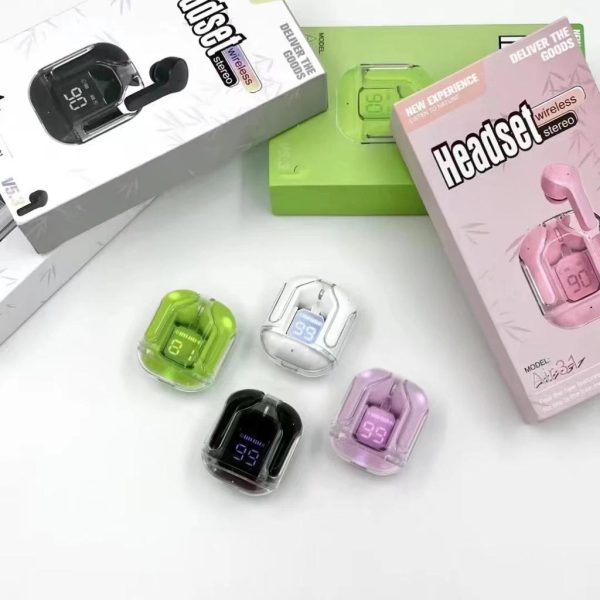 Air 31 Bluetooth Earbuds Wireless Crystal Transparent