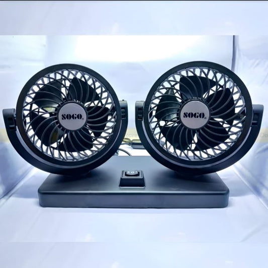 Car Cooling Fan With Dual Head