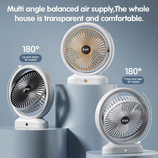 Desktop Fan Rechargeable, Mini Table Fan