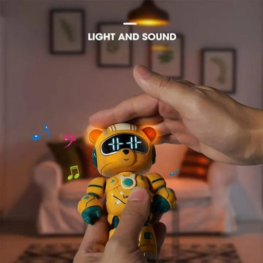 Lendo Robot Toys Multifunction Desktop Clock Cute Litter Bear