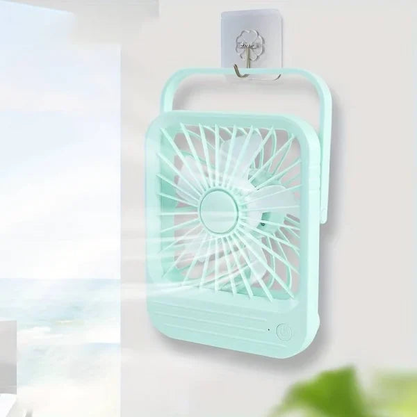 Quite Hanging Desk Fan, Mini Usb Rechargeable Fan