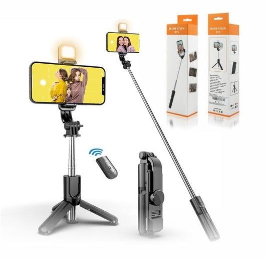 Selfie Stick With Light And Tripod R1s